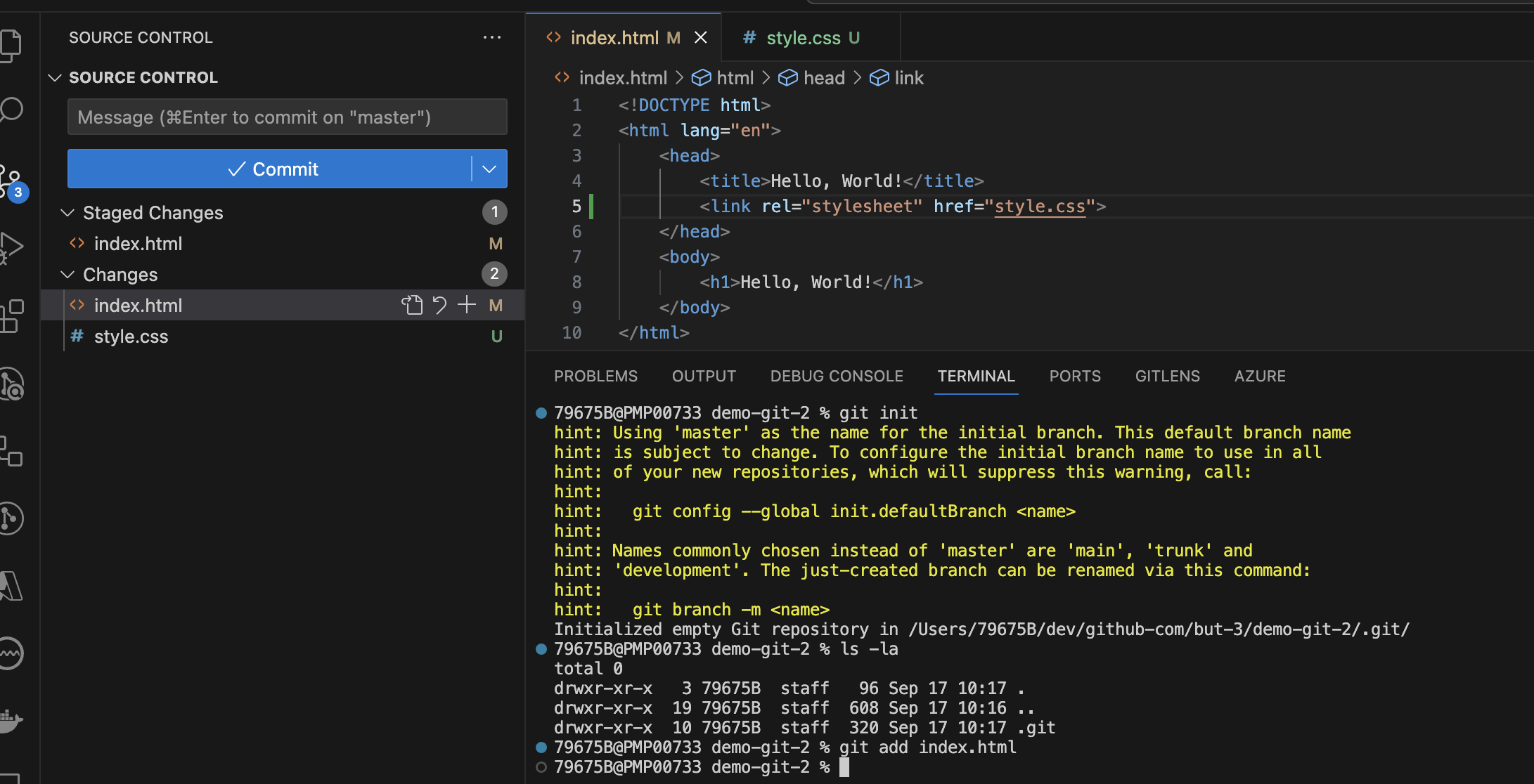 Visual Studio Code - After add