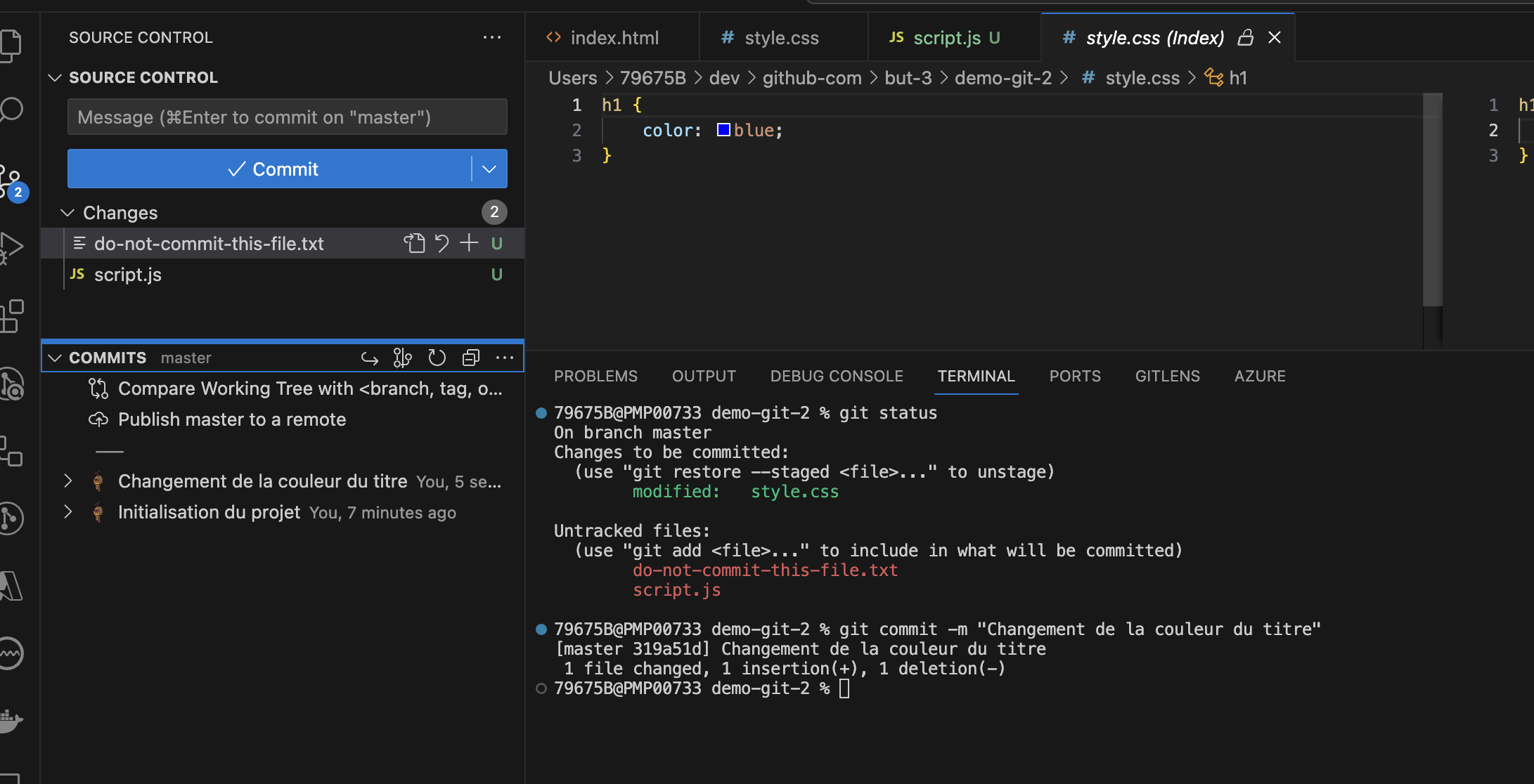 Visual Studio Code - Commit