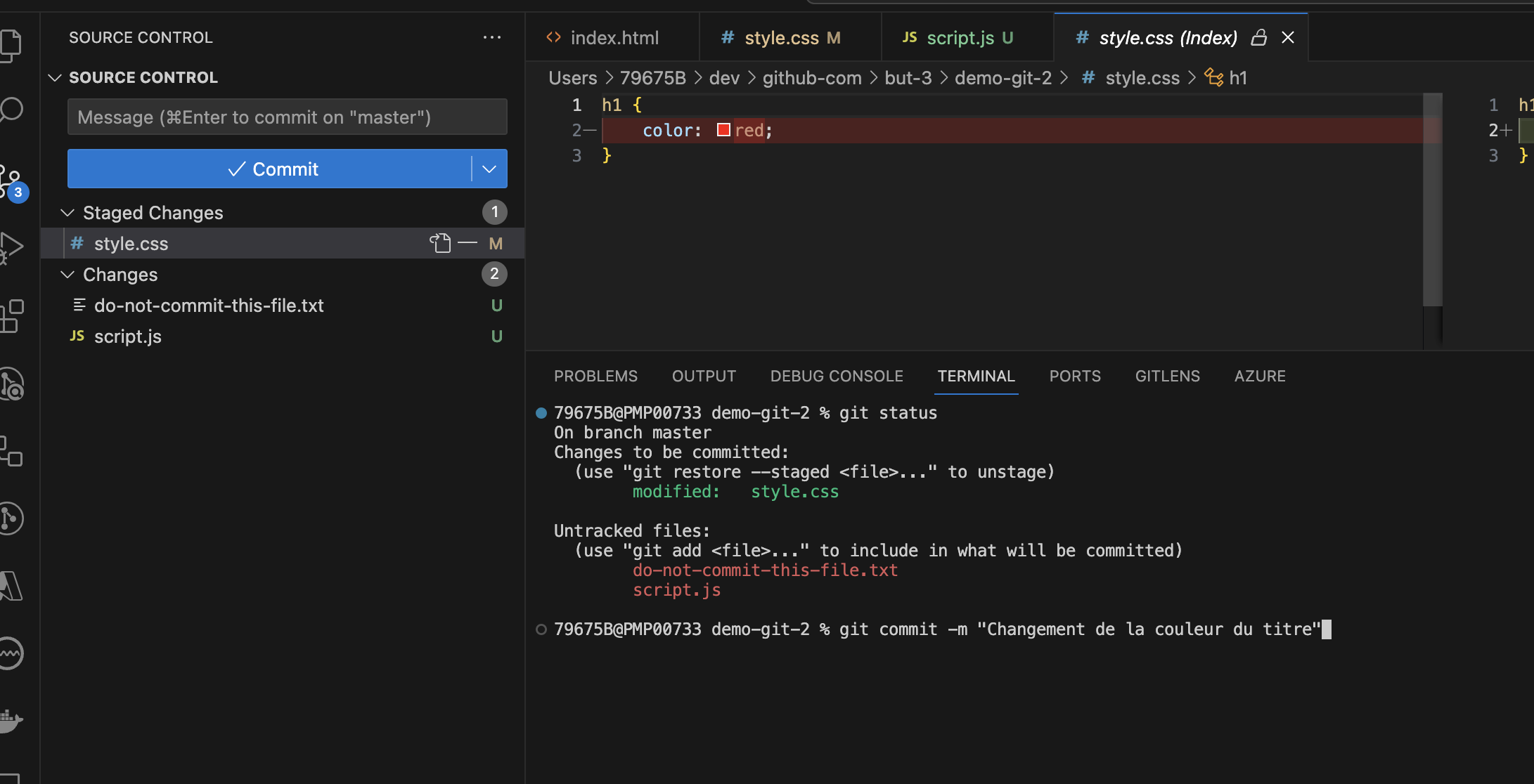 Visual Studio Code - Commit