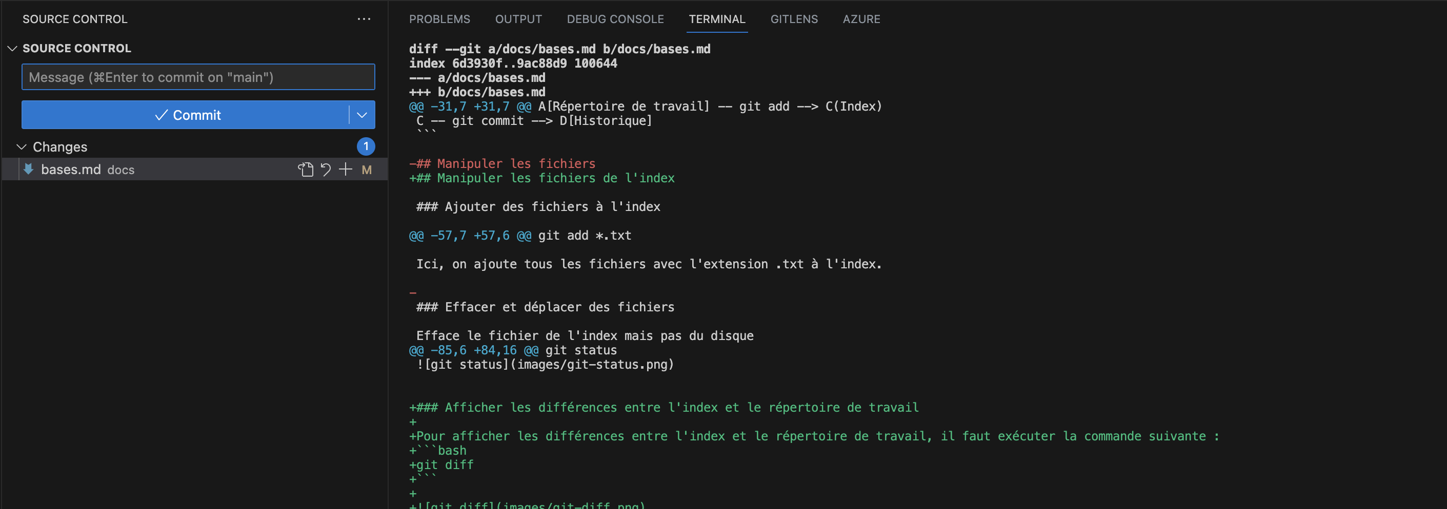 git diff