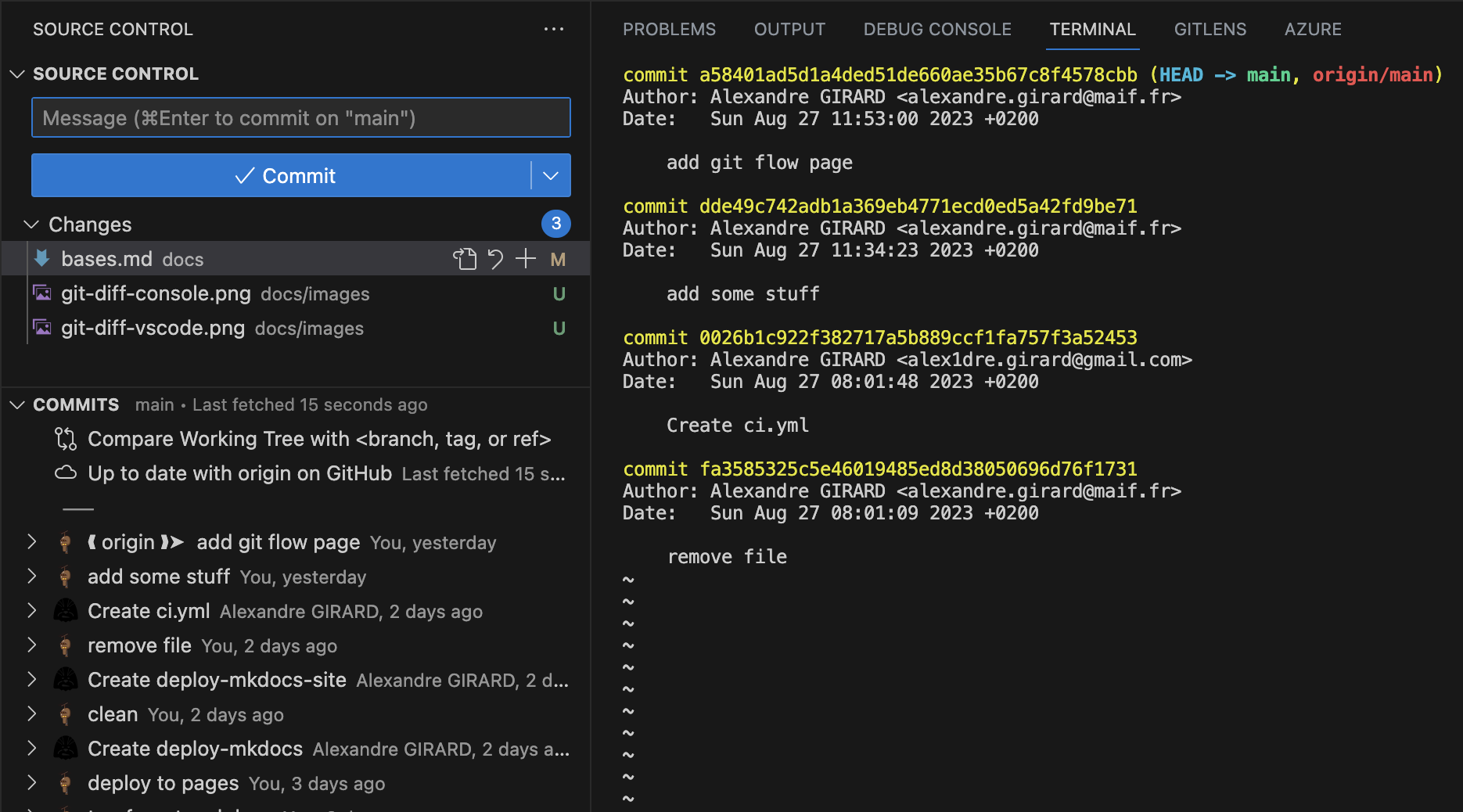git log -n 3