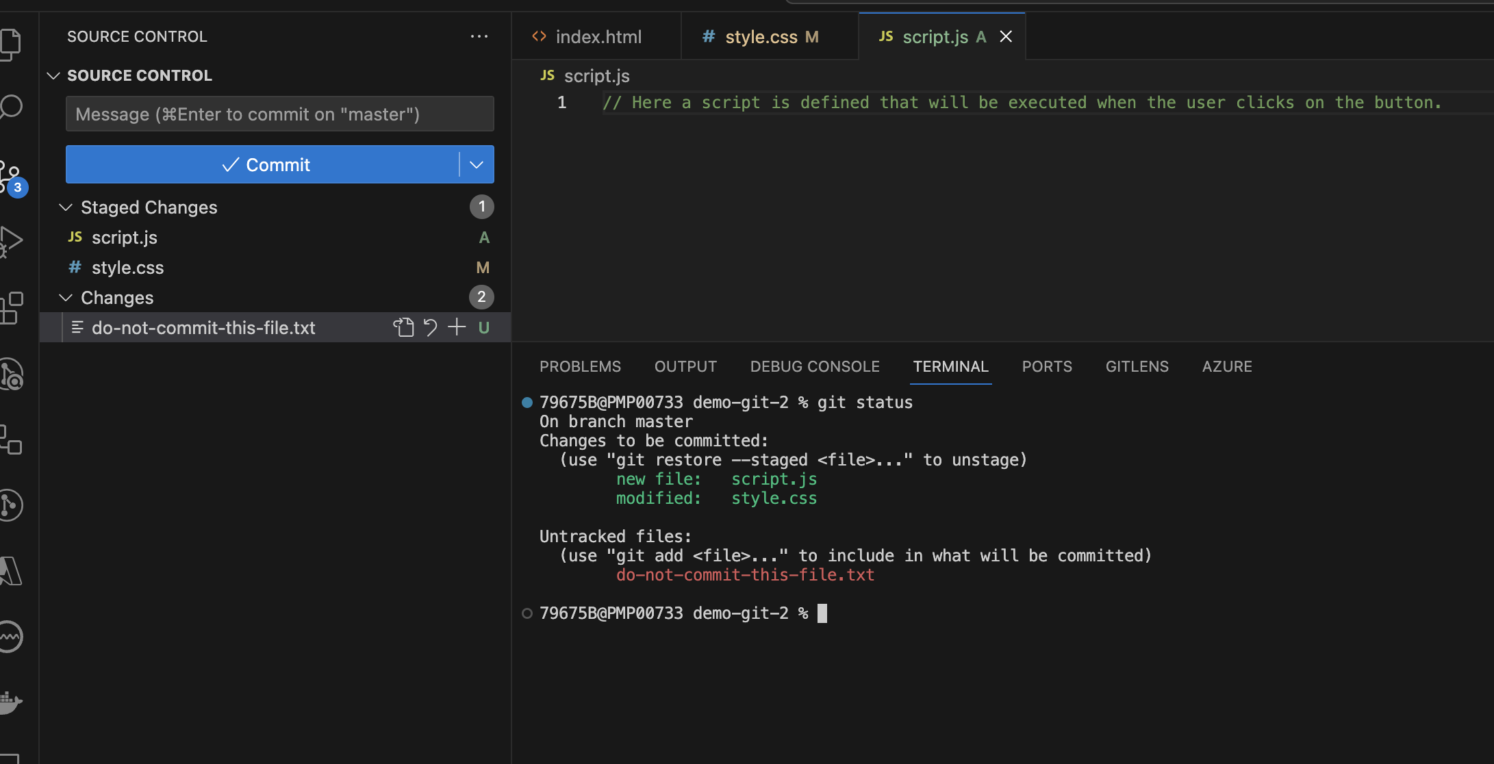 git status