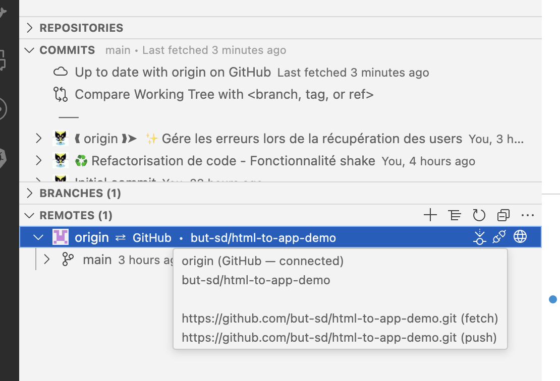 Git in VSCode Explorer
