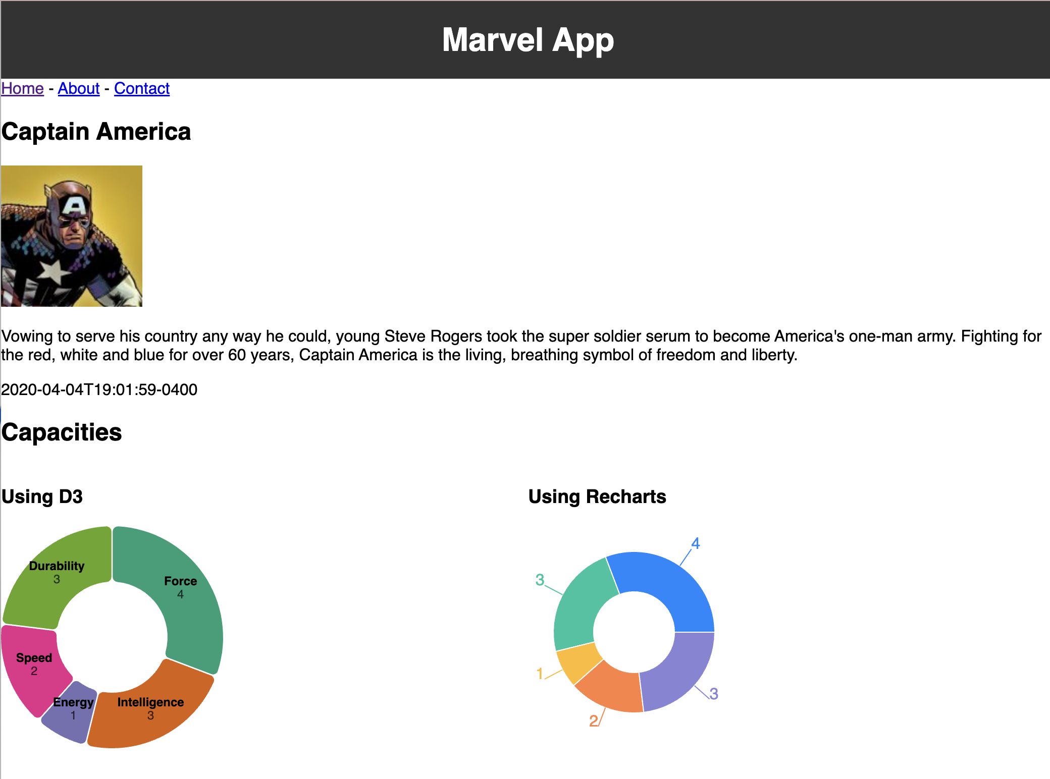 Marvel App Home